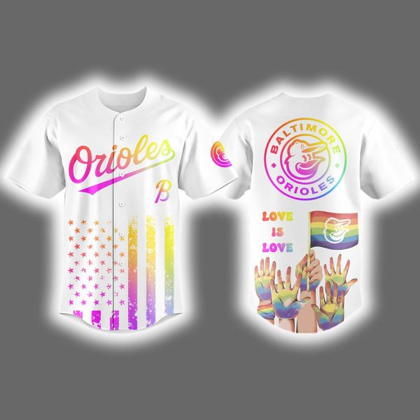 Orioles 2025 Celebration Pride Month Love Is Love Baseball Jersey