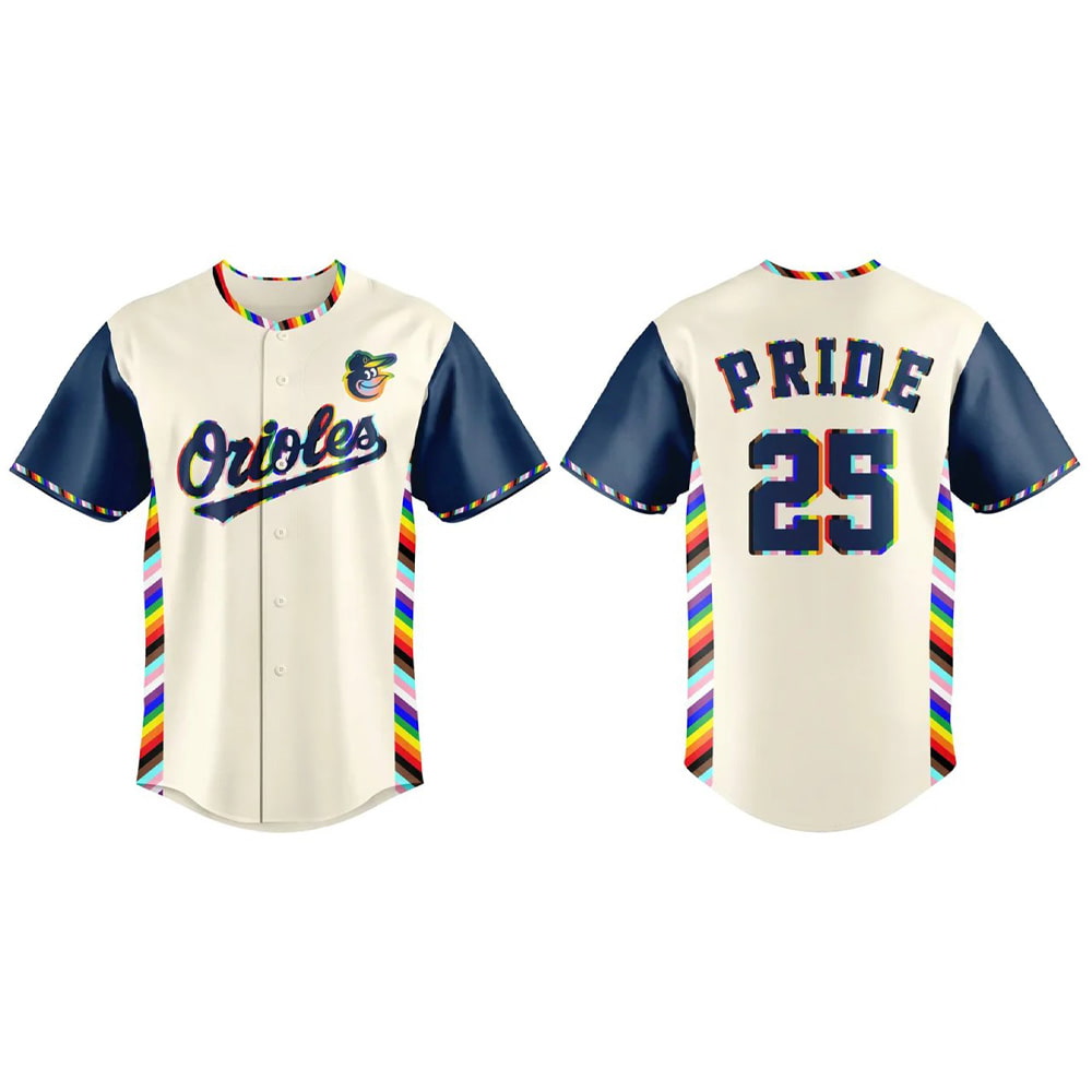 Orioles 2025 Happy Pride Night Jersey Orioles 2025 Happy Pride Night Jersey