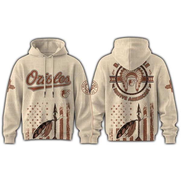 Orioles x Native American Heritage Month 2025 Hoodie Joggers Cap
