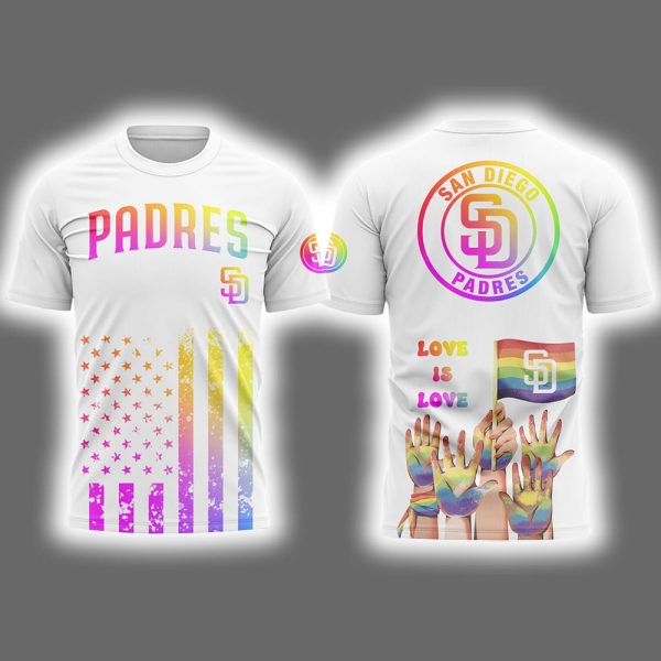 Padres 2025 Celebration Pride Month Love Is Love Shirt