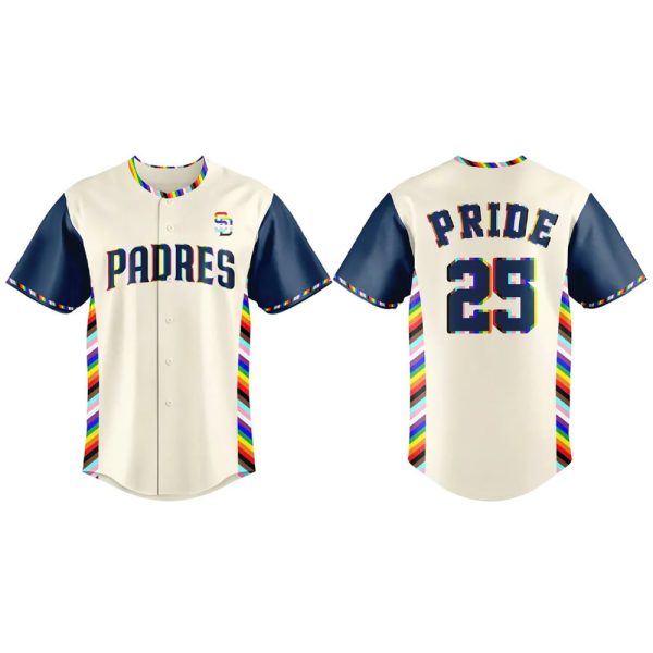 Padres 2025 Happy Pride Night Jersey