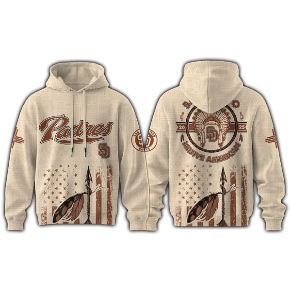 Padres x Native American Heritage Month 2025 Hoodie Joggers Cap