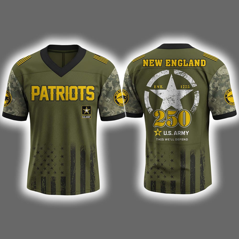 Patriots US ARMY 250th Birthday Celebration 2025 Jersey Patriots US ARMY 250th Birthday Celebration 2025 Jersey