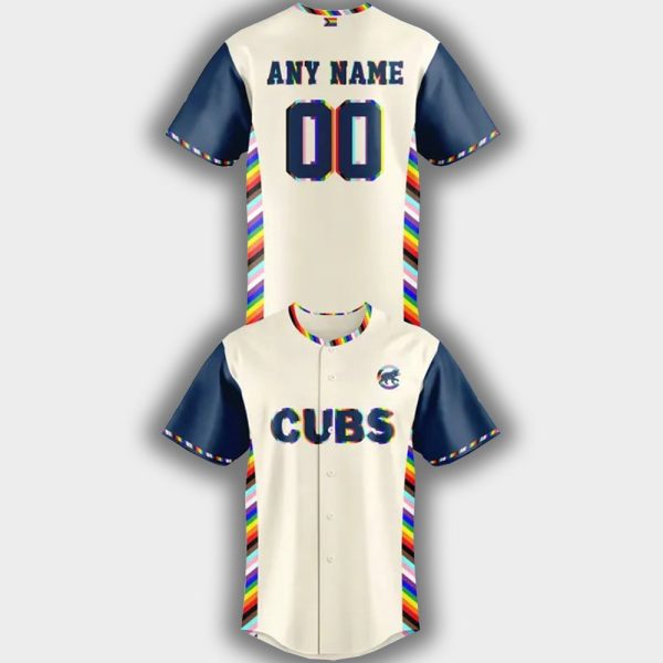 Personalized Cubs 2025 Happy Pride Night Jersey