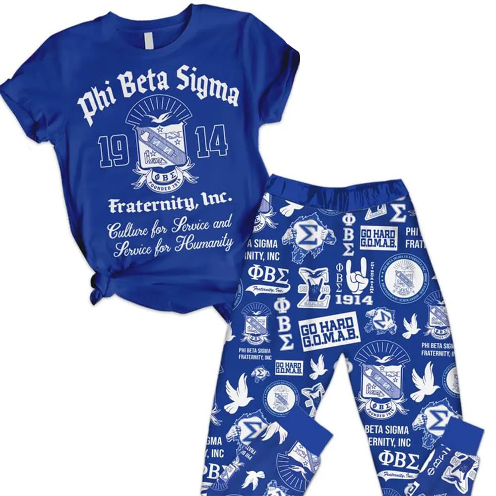 Phi Beta Sigma Fraternity INC 1914 Pajama Set Phi Beta Sigma Fraternity INC 1914 Pajama Set