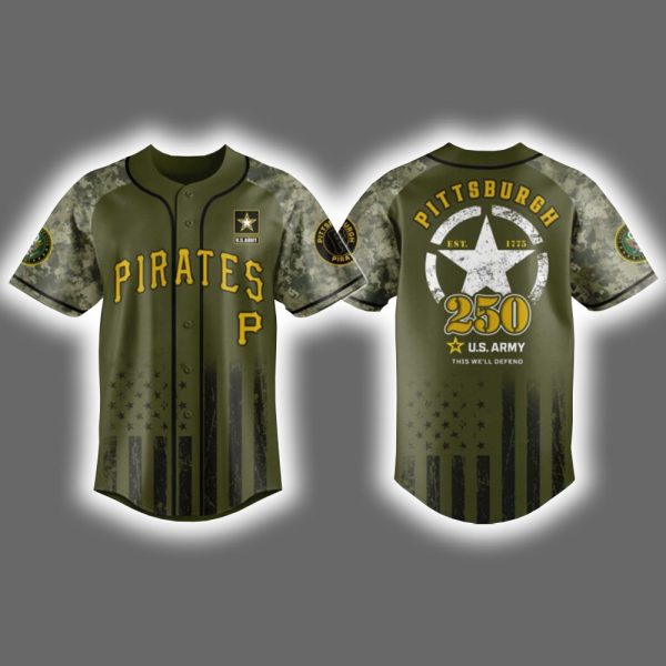 Pirates US ARMY 250th Birthday Celebration Jersey 2025