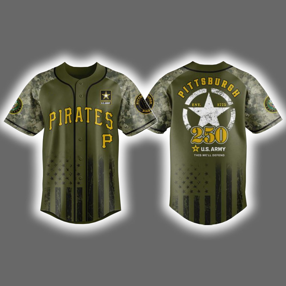 Pirates US ARMY 250th Birthday Celebration Jersey 2025 Pirates US ARMY 250th Birthday Celebration Jersey 2025