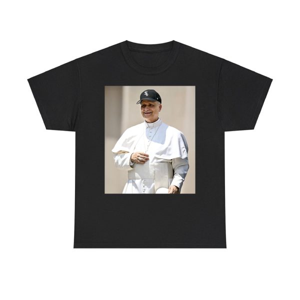 Pope Leo XIV Wearing White Sox Hat Shirt