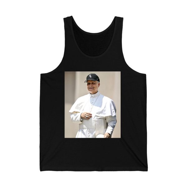 Pope Leo XIV Wearing White Sox Hat Shirt 3