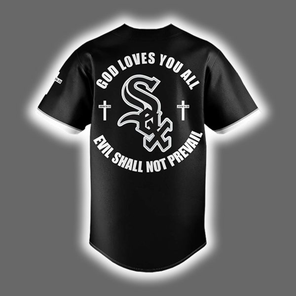 Pope Leo XIV White Sox God Loves You All Evil Shall Not Prevail Jersey 3