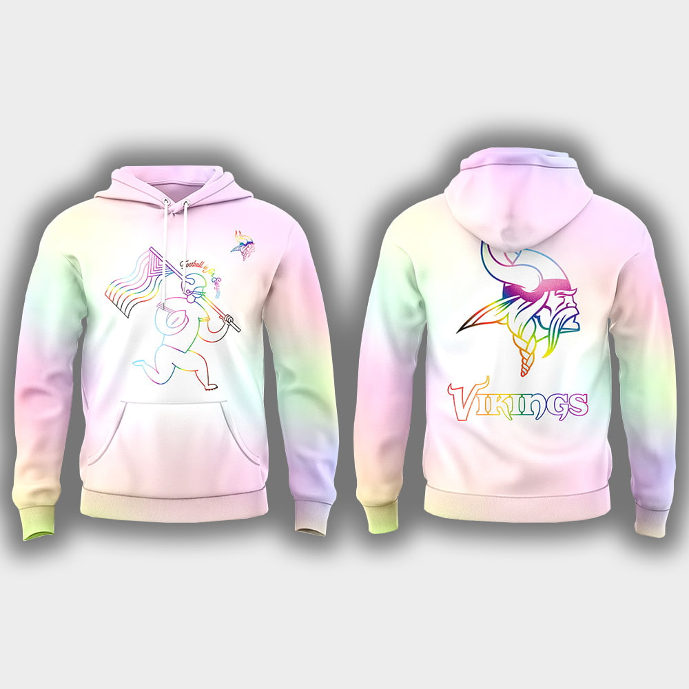 2025 Vikings Celebrating Pride Month Hoodie Joggers Cap 2025 Vikings Celebrating Pride Month Hoodie Joggers Cap