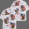 Racoon Funny Independence Day USA Flag Hawaiian Shirt