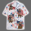 Racoon Funny Independence Day USA Flag Hawaiian Shirt 2