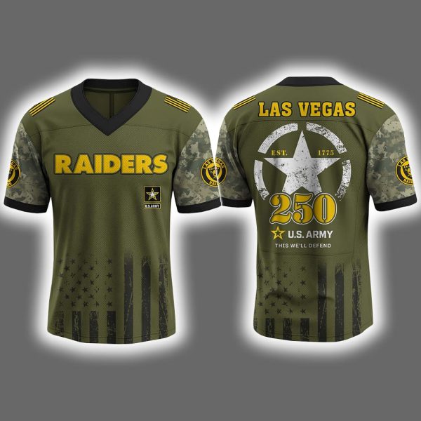 Raiders US ARMY 250th Birthday Celebration 2025 Jersey