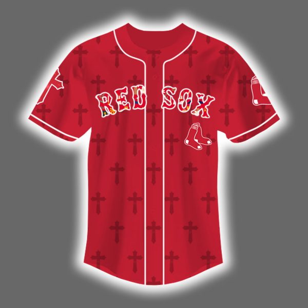 Red Sox I Can Do All Things Through Christ Baseball Jersey 2