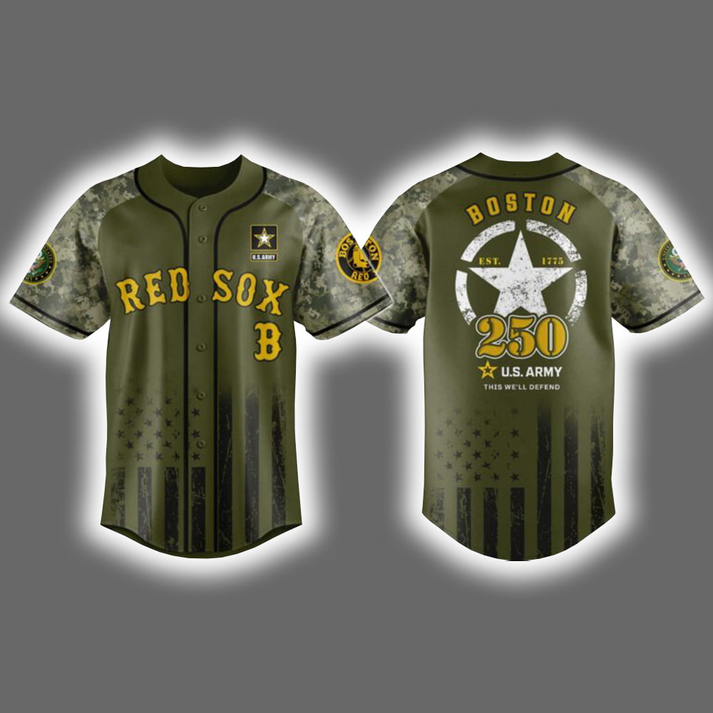 Red Sox US ARMY 250th Birthday Celebration Jersey 2025 Red Sox US ARMY 250th Birthday Celebration Jersey 2025