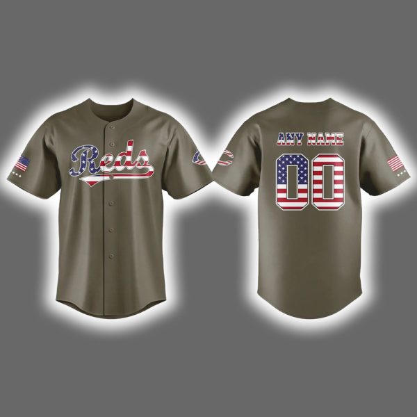 Reds 2025 Military Baseball Jersey