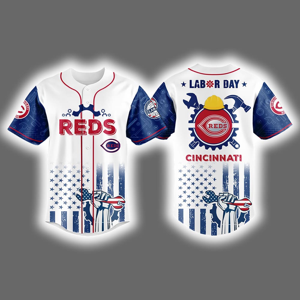Reds 2025 USA Happy Labor Day Jersey Reds 2025 USA Happy Labor Day Jersey