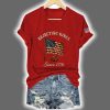 Rejecting Kings Since 1776 V neck T shirt 4