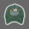 Resist Floral No King In America Since 1776 Embroidery Hat