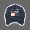 Retro Democracy Has No Kings Printed Baseball Cap 3