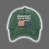 Retro Democracy Has No Kings Printed Baseball Cap 4