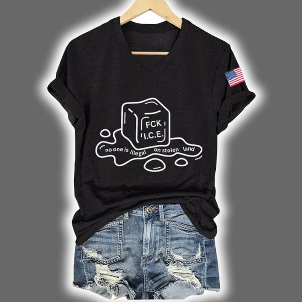 Retro Fck ICE No One Is Illegal On Stolen Land FDT Shirt 2