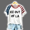 Retro ICE Out Of LA Print Short Sleeve Top