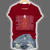 Retro It Is Time To Wake Up Print V-Neck Shirt