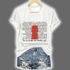 Retro It Is Time To Wake Up Print V Neck Shirt 2