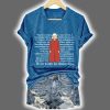 Retro It Is Time To Wake Up Print V Neck Shirt 4