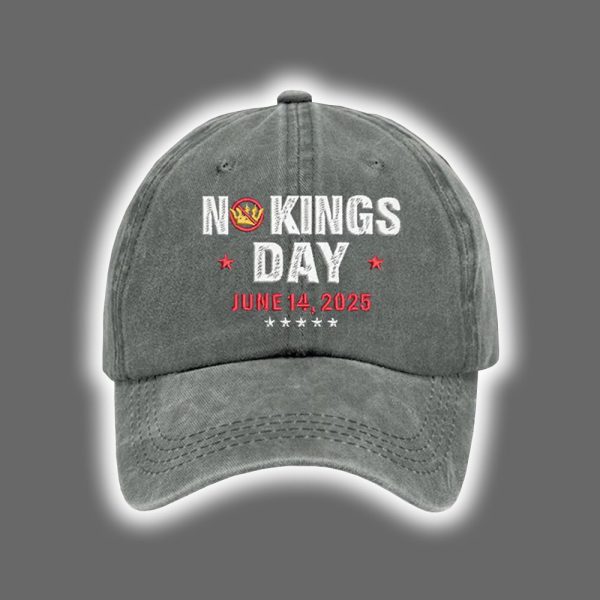 Retro No Kings Day June 14 2025 Print Baseball Cap 2