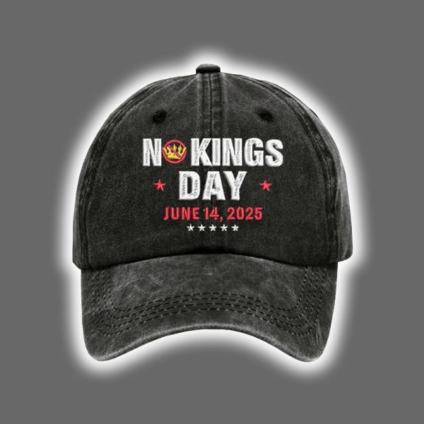 Retro No Kings Day June 14 2025 Print Baseball Cap 4