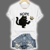 Retro No Kings In America Cat Crown Nope Print T Shirt 2