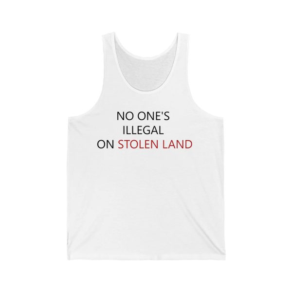 Retro No Ones Illegal On Stolen Land Print Short Sleeve T Shirt 2