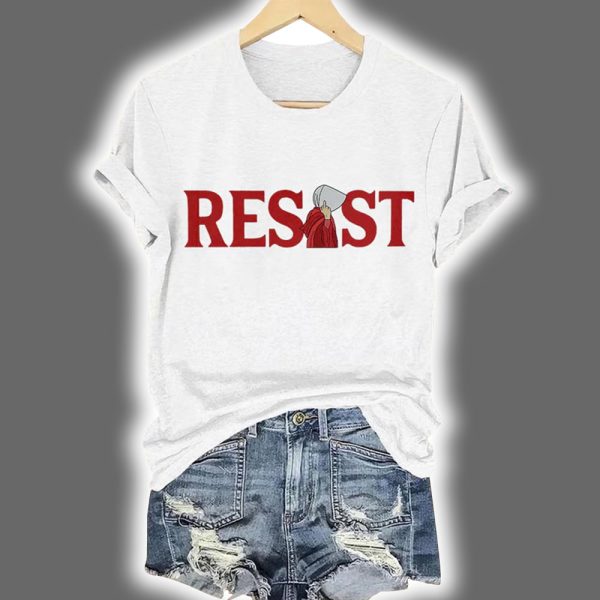 Retro Resist Feminist Female Empowerment Womens Rights Pro Choice Print Shirt 3