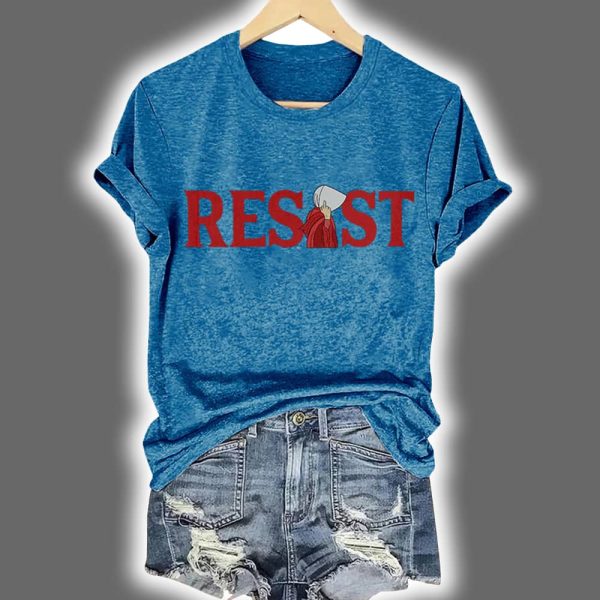 Retro Resist Feminist Female Empowerment Womens Rights Pro Choice Print Shirt 4