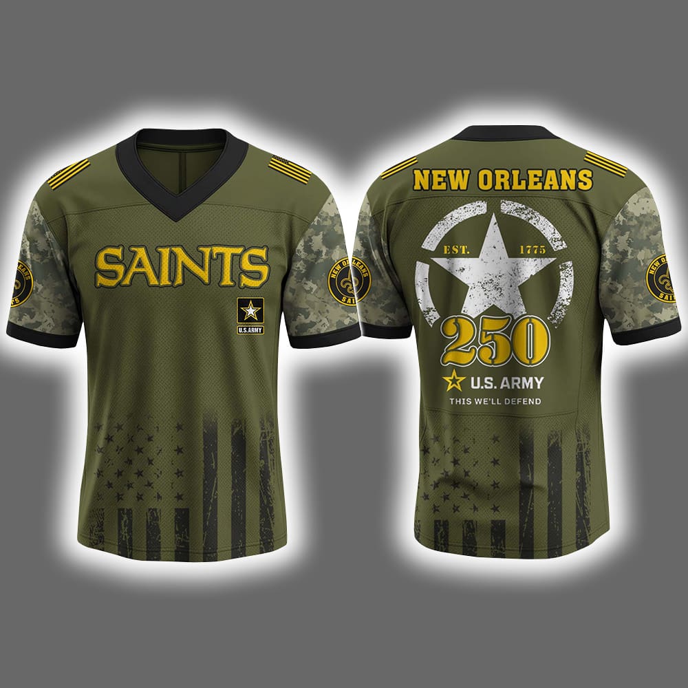 Saints US ARMY 250th Birthday Celebration 2025 Jersey Saints US ARMY 250th Birthday Celebration 2025 Jersey