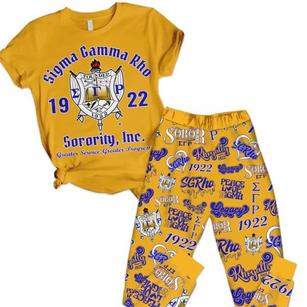 Sigma Gamma Rho Sorority INC 1922 Pajama Set