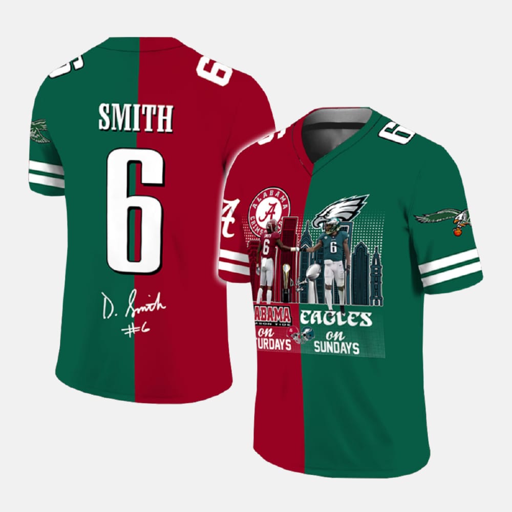Smith Alabama On Saturdays Eagles On Sundays Jersey Smith Alabama On Saturdays Eagles On Sundays Jersey