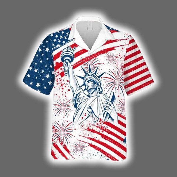 Statue Of Liberty 4th Of July Patriotic Hawaiian Shirt 2025 2