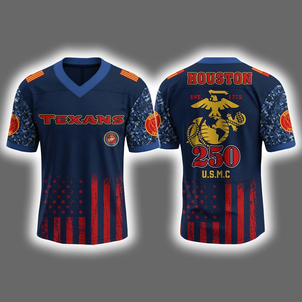 Texans US USMC 250th Birthday Jersey 2025 Texans US USMC 250th Birthday Jersey 2025