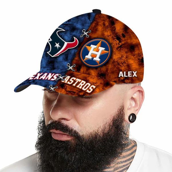 Texans x Astros Personalized Cap 3