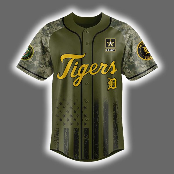 Tigers US ARMY 250th Birthday Celebration Jersey 2025 2