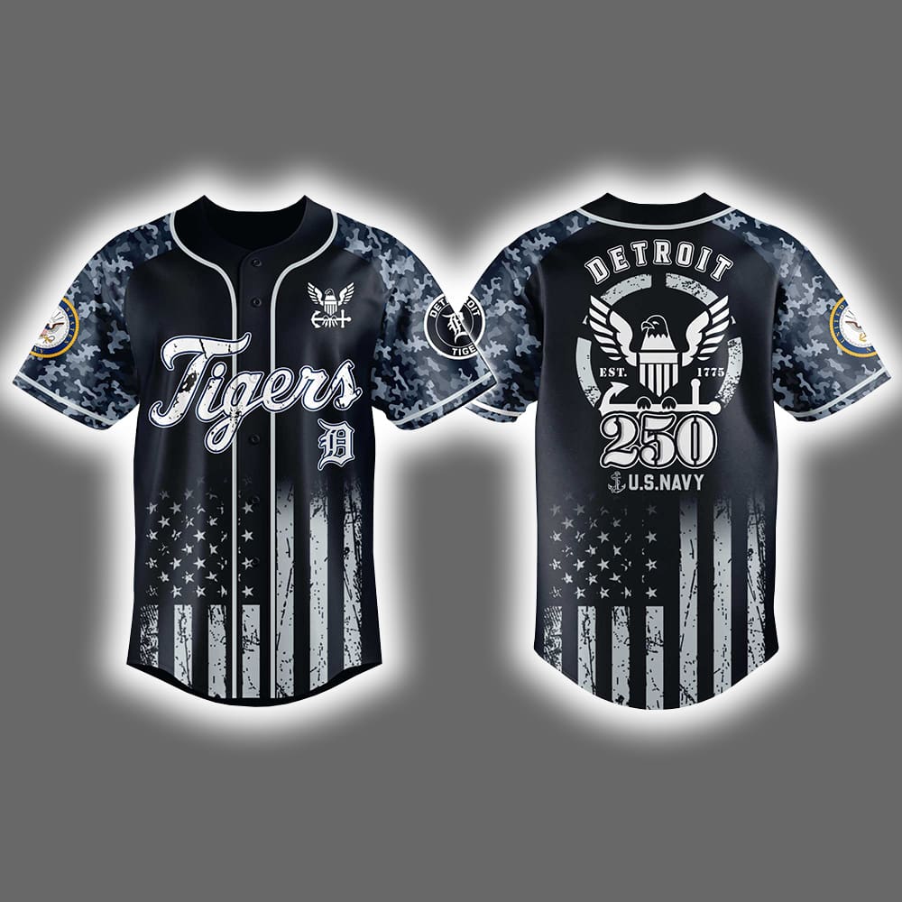 Tigers US Navy 250th Birthday Celebration Jersey 2025 Tigers US Navy 250th Birthday Celebration Jersey 2025