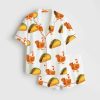 Trump Always Chickens Out Political Humor Satin Pajama Set