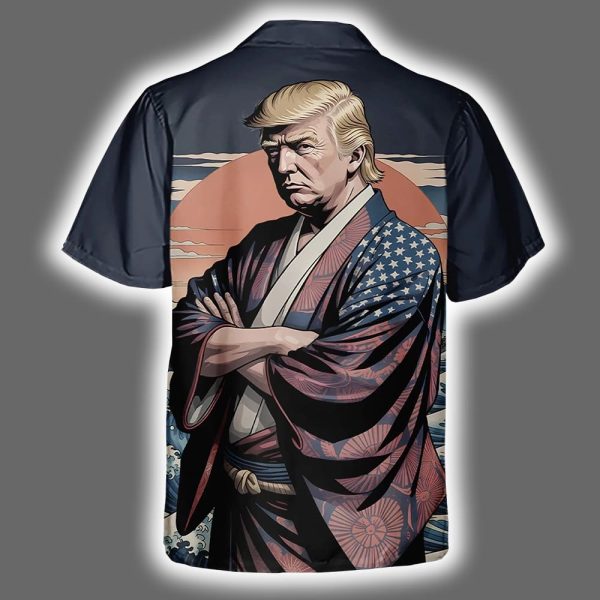 Trump Cuts Through Lies Like A Katana Tropical Hawaiian Aloha Shirt 2