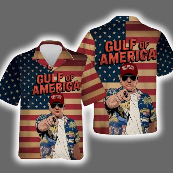 Trump Make America Great Again Gulf Of America Hawaiian Shirt
