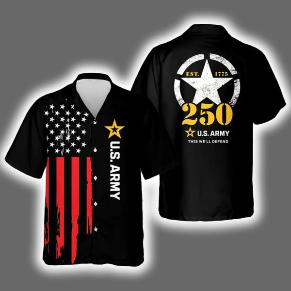 US Army 250th Anniversary Hawaiian Shirt