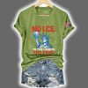 V-Neck Retro 4th Of July No Ice In The Land Of The Free Print T-Shirt